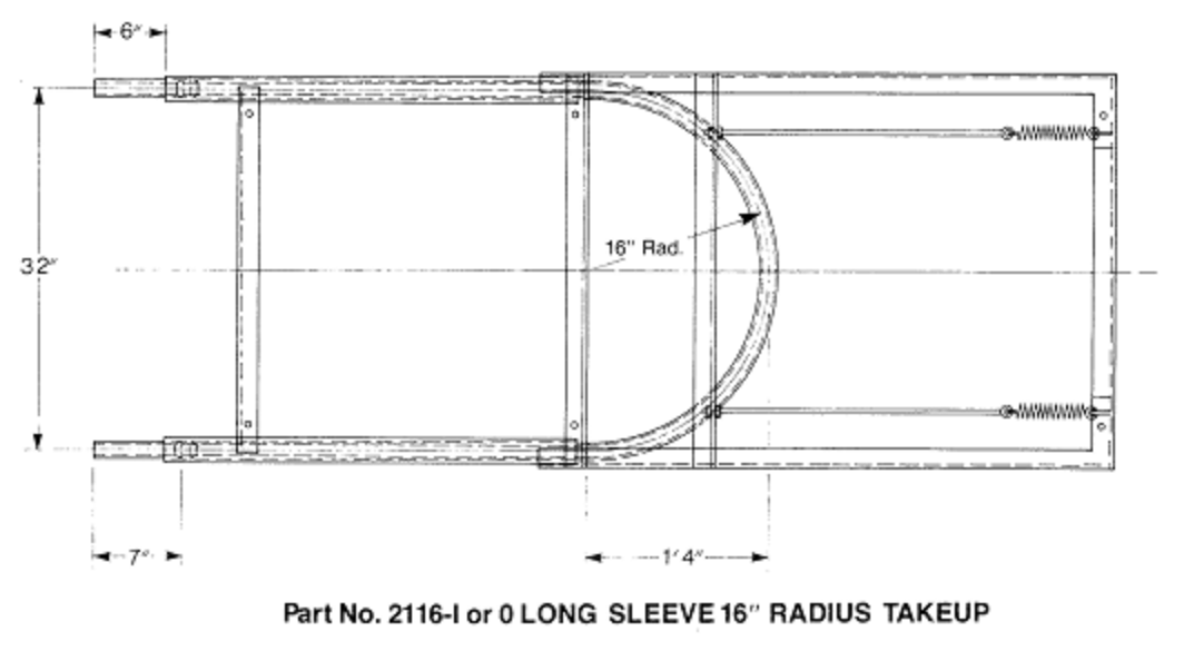 Long Sleeve 16 in. Radius Take-up