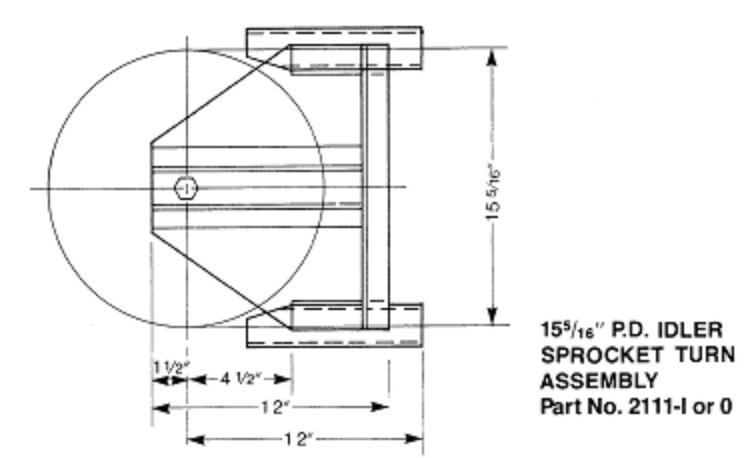 Idler Sprocker Turn Assembly 15-5/16 in. P.D.